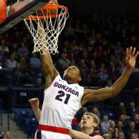 Gonzaga University freshman forward Rui Hachimura is developing his game while playing for a college basketball powerhouse. | GONZAGA ATHLETICS