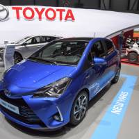 The new Toyota Yaris is presented during the press day at the 87th Geneva International Motor Show in Geneva Wednesday. | MARTIAL TREZZINI / KEYSTONE / VIA AP