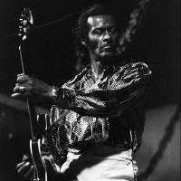U.S. rock legend Chuck Berry performs in Nice, France, during the “Grand Jazz Parade” in July 1981. Berry died Saturday at the age of 90. Rock 'n' roll inventor Chuck Berry's music transcended racial barrier