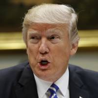 President Donald Trump speaks during a meeting with House and Senate leadership Wednesday in the Roosevelt Room of the White House in Washington. Trump budget plan cuts too deep, too shallow for GOP ranks as Pence faces Indiana flak over ACA