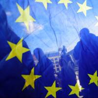 Demonstrators attend a pro-European Union rally in Berlin on Sunday. European security ties 'too precious' for Brexit talks