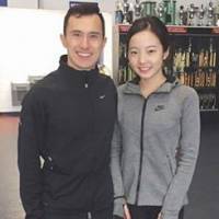 Marin Honda poses for a picture with three-time world champion Patrick Chan during her training stay at the Arctic Edge Ice Arena in Canton, Michigan. | MARIN HONDA / INSTAGRAM
