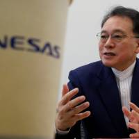 Renesas Electronics Corp. Chief Executive Officer Bunsei Kure is interviewed at the company\'s headquarters in Tokyo on Monday. | REUTERS