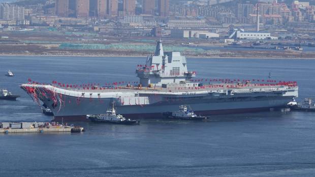 China launches first domestically built aircraft carrier