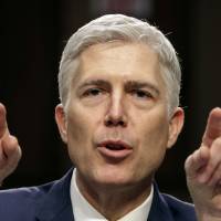 U.S. Supreme Court nominee Neil Gorsuch speaks during his confirmation hearing in the Senate on March 22. Gorsuch repeatedly sidestepped a range of hot topics. 'Nuclear option' fallout means more extreme U.S. justices, experts say