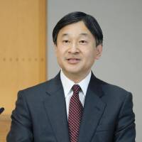 Crown Prince Naruhito attends a news conference at his residence in Tokyo on Tuesday. POOL / VIA KYODO | AP