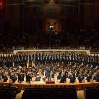 Join the chorus: The Tokyo Symphony Chorus stands behind the Tokyo Symphony Orchestra during a performance last year at Suntory Hall under the baton of current Music Director Jonathan Nott. The amateur members of Tokyo Symphony Chorus perform like true professionals