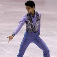 Olympic champion Yuzuru Hanyu sits in seventh place after the men\'s short program at the World Team Trophy. | REUTERS