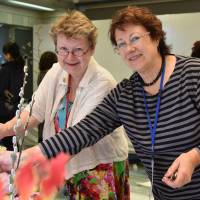 Organizers prepare for the 11th Ikebana International World Convention in Okinawa which took place at the Okinawa Convention Center on April 12 to 15. | IKEBANA INTERNATIONAL