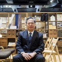 Satoru Matsuzaki, president of Ryohin Keikaku Co., retailer and wholesaler of Mujirushi Ryohin-brand products, poses at a Muji store in New Delhi on Friday. | BLOOMBERG