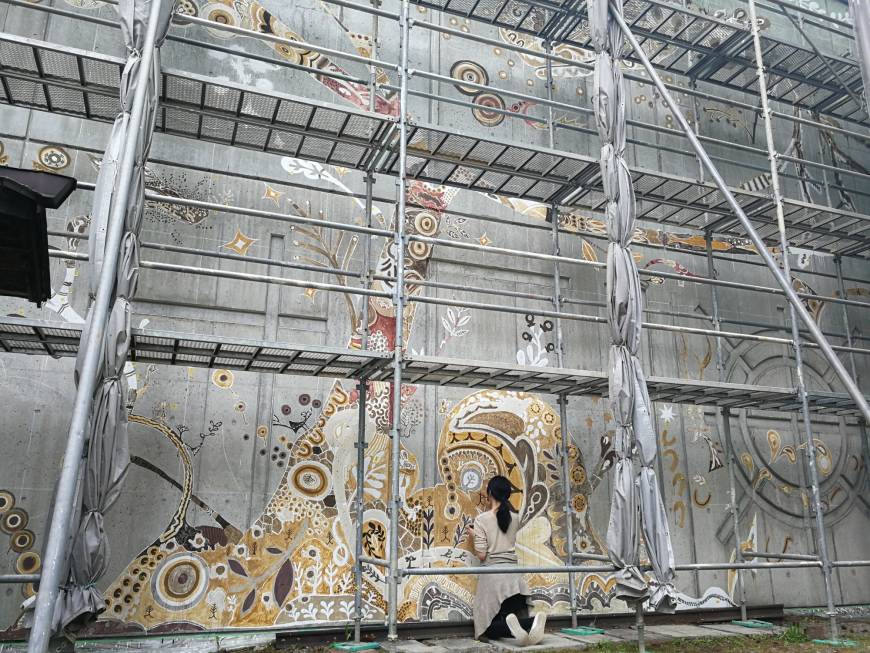 Japan Alps Art Festival 2017 A work in progress by Yusuke Asai