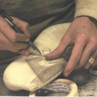 Hidetaka Fukaya works on a shoe in his workshop in Florence, Italy. | COURTESY OF FUKAYA HIDETAKA