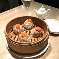 Shumai topped with tobiko (flying fish roe) | ROBBIE SWINNERTON