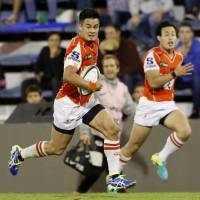 Fly half Yu Tamura led the Sunwolves to their first win of the Super Rugby season against the Bulls on April 8. | KYODO