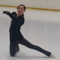 Moa Iwano, seen here in a practice photo on Monday, will include a quadruple salchow in her free skate next season when she enters the junior ranks. | COURTESY PHOTO