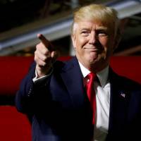 U.S. President Donald Trump delivers remarks at Kirkwood Community College in Cedar Rapids, Iowa, Wednesday. | REUTERS