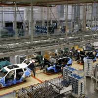 This photo shows the assembly line where the BMW X4 is made at BMW’s manufacturing plant in Spartanburg, South Carolina, in March 2014. Foreign firms, maligned by Trump, have been a driving force for reviving U.S. manufacturing jobs