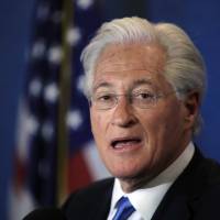 Marc Kasowitz, personal attorney of U.S. President Donald Trump, makes a statement at the National Press Club, following the congressional testimony of former FBI Director James Comey in Washington on Thursday. Kasowitz seized on Comey\'s affirmation that he told Trump he was not personally under investigation. | MANUEL BALCE CENETA / VIA AP