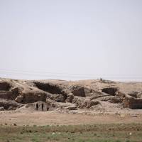 A general view shows the 1,000-year-old Harqalah fortress ruin, west of Raqqa, Syria, Sunday. | REUTERS