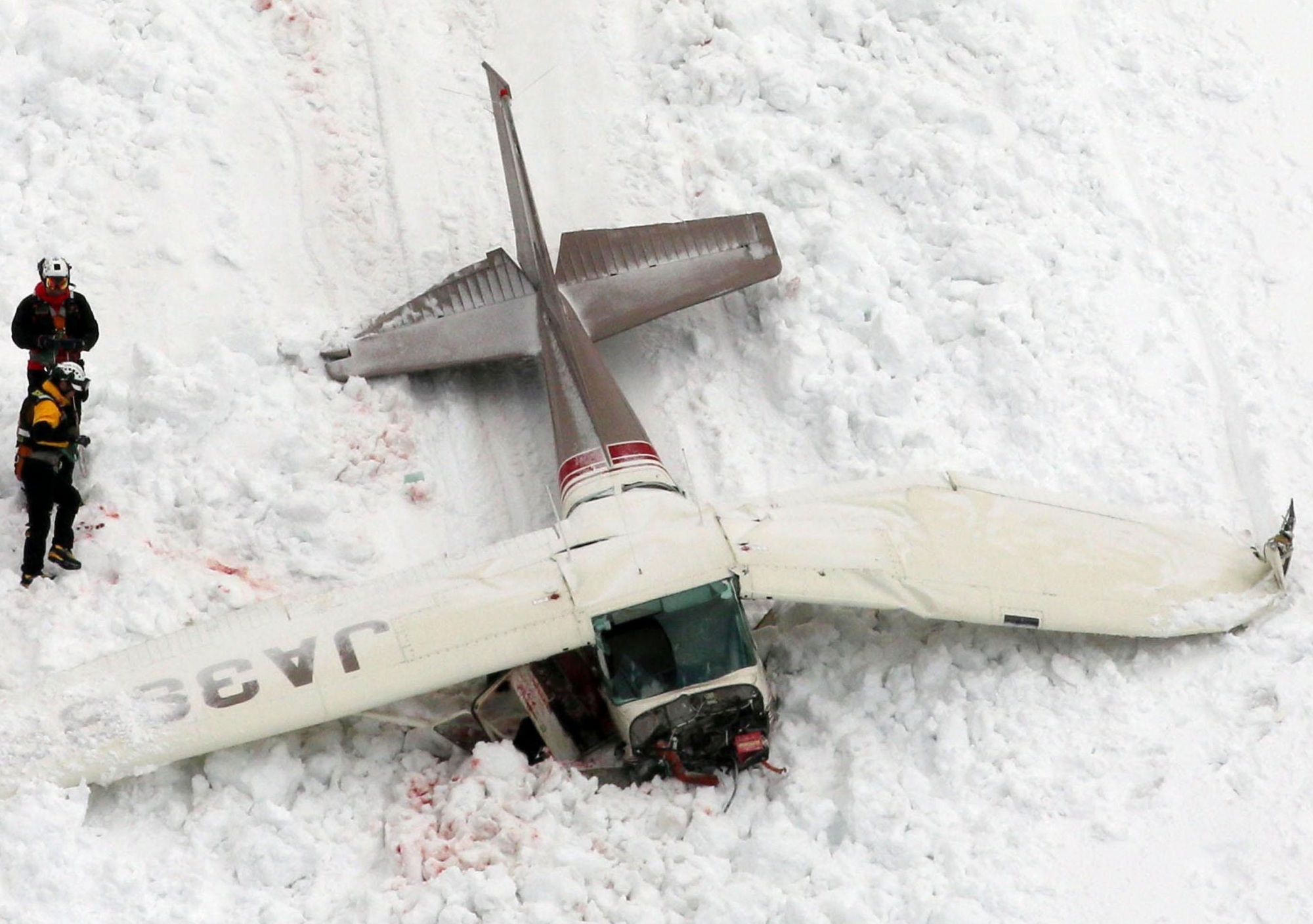 Image result for plane crash in snow