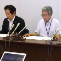 Kawasaki officials hold a news conference at the city office on Wednesday after two children who attended the same preschool died of what could be an infectious disease. | KYODO