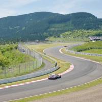 Around the bend: Tires scream on the ascent through the penultimate corner before the home straight at Autopolis in Oita Prefecture. | OSCAR BOYD