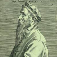 Johannes Wierix\'s portrait of Pieter Bruegel (partial, published in 1600) | MUSEUM BVB, ROTTERDAM, THE NETHERLANDS