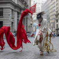 Eiko Otake in “A Body On Wall Street” (2016) Performance artist Eiko Otake is a stranger in New York