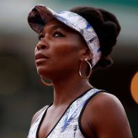 Venus Williams plays against Belgium’s Elise Mertens during the French Open tennis tournament in Paris on June 2. Florida police find tennis star Venus Williams at fault in fatal car crash near her home