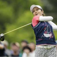 Ai Miyazato competes in the first round of the Suntory Ladies Open on Thursday at Rokko Kokusai Golf Club. | KYODO
