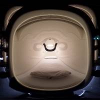 A sleeping pod at nine hours woman Kanda. | KAZUHIRO KOBAYASHI