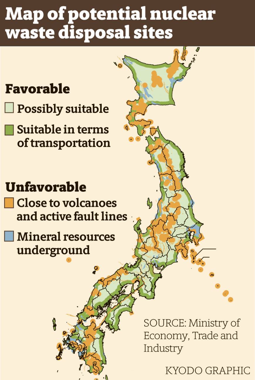 METI maps out suitable nuclear waste disposal sites The Japan Times