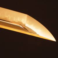 Weaponized art: The tip of a blade made by contemporary swordsmith Ono Yoshimitsu. Hands-on experience whets appetite for Japanese swords