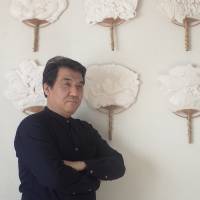 Artist Tetsuya Nagata creates sculptural works using Japanese washi paper and wagashi (Japanese sweet) molds. The sweet artworks of Tetsuya Nagata