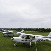 Planes normally used for flight school are parked Monday at Solberg-Hunterdon Airport in Whitehouse Station, New Jersey. Airports located near President Donald Trump’s golf course like this one in New Jersey have essentially been shut down during his visit, and that means lost business and money. Trump visits put big dent in small airports' business