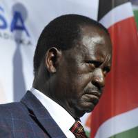 Raila Odinga, leader of the National Super Alliance, holds a news conference in Nairobi on Wednesday. Kenyan opposition will challenge 'computer-generated' election in court