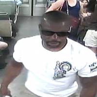 This undated surveillance photo provided by BART shows a man that San Francisco police say is behind recent violent attacks on commuter trains. Officials say the man hit another man on the head with bolt cutters Aug. 3, 2017, and then two days later hit a man in the mouth twice before fleeing the scene. Suspect arrested over two violent San Francisco-area assaults aboard commuter trains