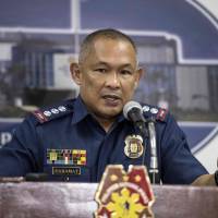 Police Senior Superintendent Romeo Caramat gestures during a press conference at the Philippine National Police (PNP) headquarters in Manila on Wednesday. Philippine police killed 32 people in “shock and awe” raids aimed at scaring drug traffickers, authorities said, after President Rodrigo Duterte admitted to setbacks in his controversial crime war. Duterte urges more as Philippine police 'shock and awe' raids leave 32 drug suspects dead