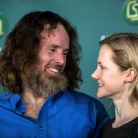 Freed South African Hostage Stephen McGown, who was held hostage by al-Qaida in Mali for nearly six years, poses with his wife, Catherine, after a press conference, 10 days after being freed, at the Gift of the Givers foundation headquarters Thursday in Johannesburg. Freed al-Qaida hostage recalls six-year ordeal in Mali desert, conversion to Islam