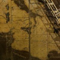 Part of a map showing the central Mediterranean is seen in the map room at the Combined Operations Centre, dating back to World War II, in the War Headquarters tunnels beneath Valletta in March. | REUTERS