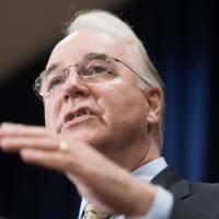 U.S. Health and Human Services Secretary Tom Price speaks to the press after U.S. President Donald Trump held a meeting with administration officials in Bridgewater, New Jersey, on Thursday on the opioid addiction crisis. Trump declares opioid crisis 'national emergency' as overdoses claim 142 daily