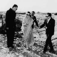 Indian Prime Minister Indira Gandhi examines a piece of rock at the nuclear test site in Pokhran on Dec. 22, 1974. Gandhi is flanked by Energy Minister K.C. Pant (left) and Dr. H.C. Sethna, chairman of the Atomic Energy Commission. Key events in India-Pakistan relations since Partition