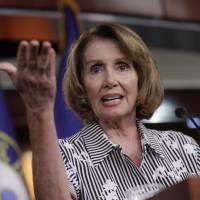 House Minority Leader Nancy Pelosi gestures during a July 27 news conference on Capitol Hill in Washington. Pelosi is calling for the removal of Confederate statues from the U.S. Capitol as the contentious debate over the appropriateness of such memorials moves to the halls of Congress. Pelosi seeks legislation to remove Confederate statues from Capitol, challenges Ryan to back it
