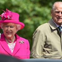 Britain’s Queen Elizabeth II and Britain’s Prince Philip, Duke of Edinburgh, wave to guests from their car as they attend the Patron’s Lunch on the Mall, an event to mark her official 90th birthday in London, in June 2016. Philip, the 96-year-old husband of Queen Elizabeth II, has been a constant and mischievous presence at thousands of official royal functions. The Duke of Edinburgh, who performs his final solo engagement on Wednesday, is renowned for punctuating royal pump with his humor, which straddled a fine line between devilment and offensiveness. Prince Philip begins his retirement at 96 as queen carries on