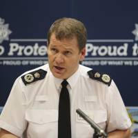 Northumbria Police Chief Constable Steve Ashman speaks during a press conference in Newcastle, England, on Wednesday after one woman and 17 men were convicted of or admitted to charges related to sexual abuse. U.K. child sex convictions spark debate about race and abuse