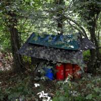 An undated handout picture released by the British Metropolitan Police Service in London on Monday shows a greenhouse in Powderham New Plantation in Devon, used by former Royal Marine Ciaran Maxwell. | METROPOLITAN POLICE SERVICE / VIA AFP-JIJI