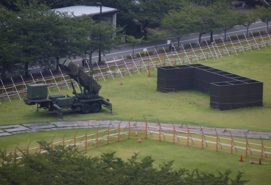 Instalasi baterai untuk rudal Patriot pertahanan udara Jepang di Pulau Ishigaki.