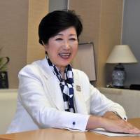 Tokyo Gov. Yuriko Koike is interviewed in her office Aug. 2. A year on, Tokyo Gov. Yuriko Koike has more plans to reform the capital
