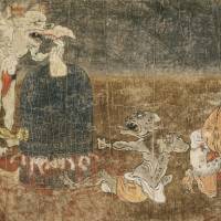 A detail of the National Treasure “Jigoku Zoshi (Hell Scroll)” (12th century) Buddhist hells are frighteningly human