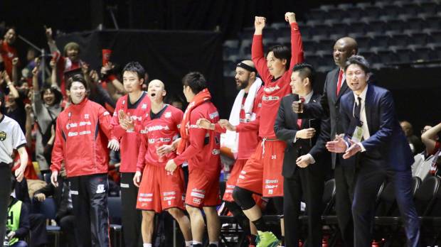 The Chiba Jets Funabashi, seen during January’s All-Japan Championship, have made focusing on intangibles an important part of their process for evaluating players. More to basketball than stats, says Jets' Ono
